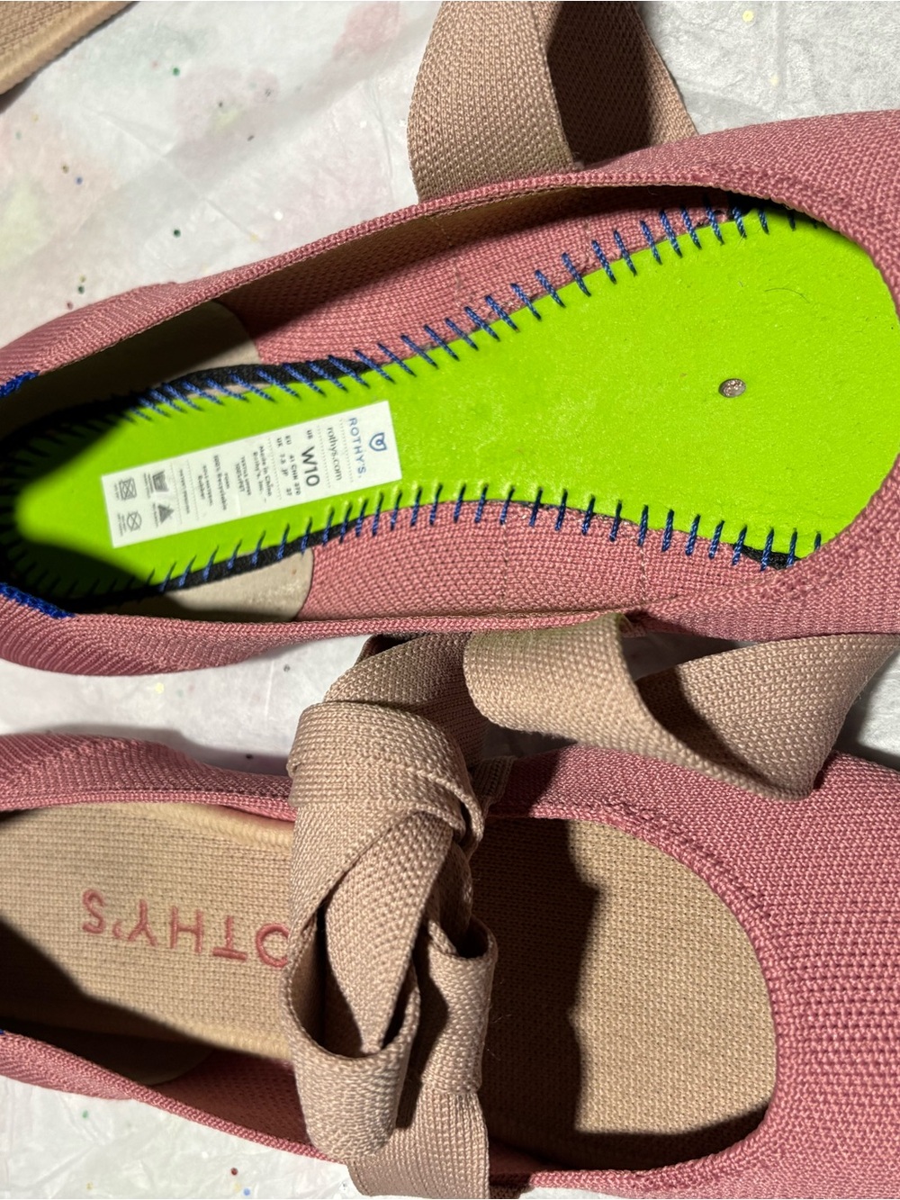 Rothy's Pink Pointed-Toe Bow Flat - Picture 9 of 14
